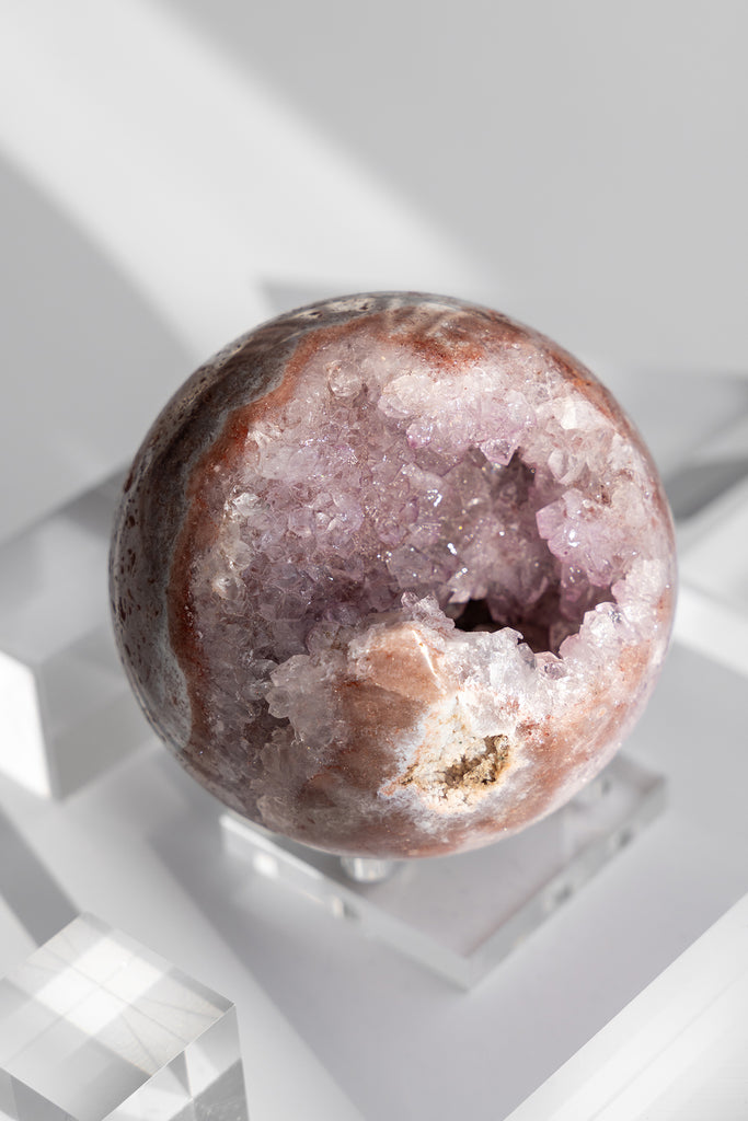 pink amethyst sphere druzy