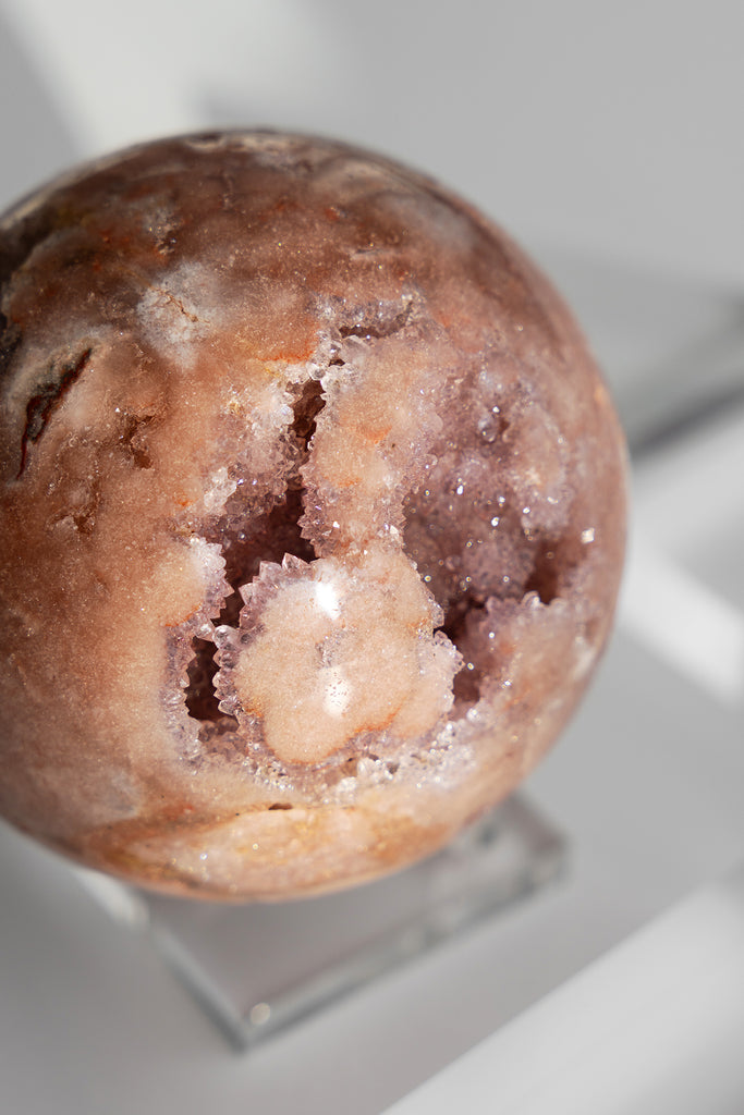 pink amethyst sphere druzy