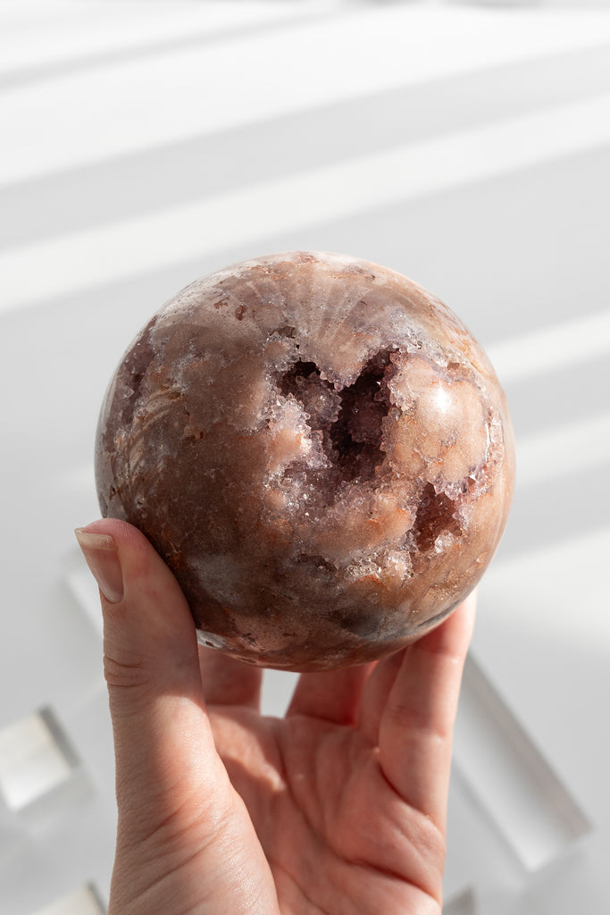 pink amethyst sphere druzy