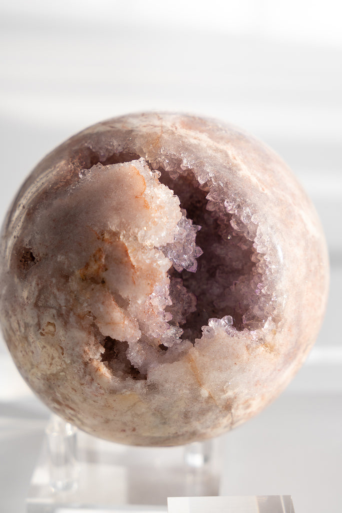 pink amethyst sphere druzy