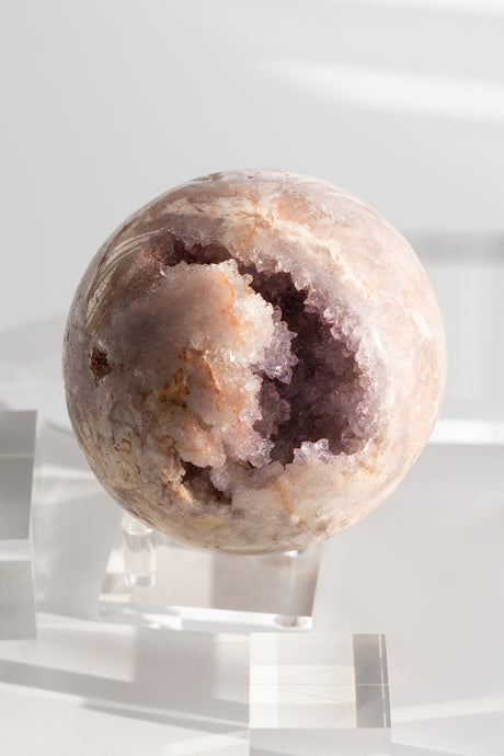 pink amethyst sphere druzy