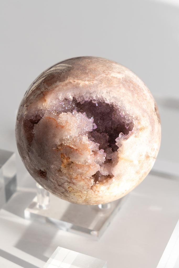 pink amethyst sphere druzy