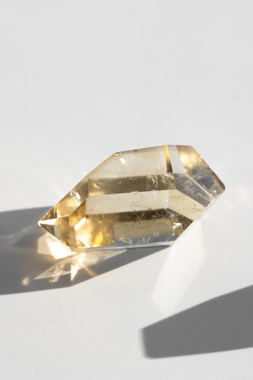 natural citrine double terminated point crystals