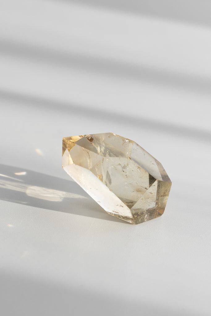 natural citrine double terminated point crystals