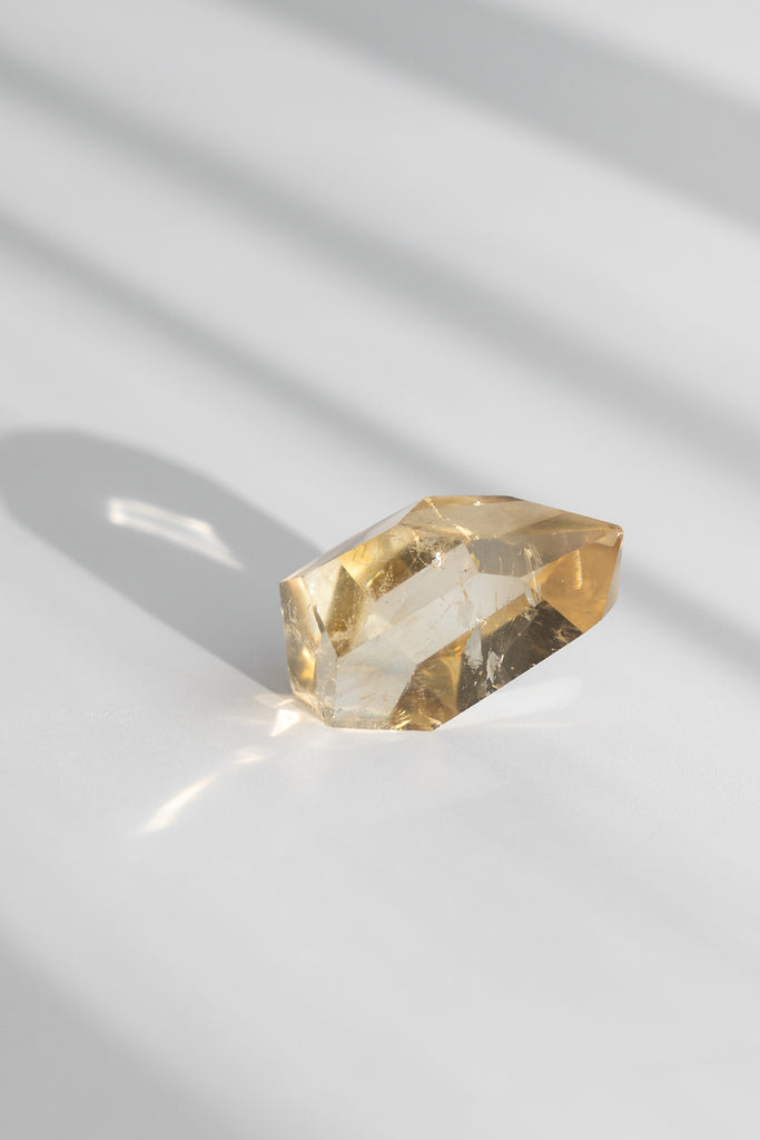 natural citrine double terminated point crystals