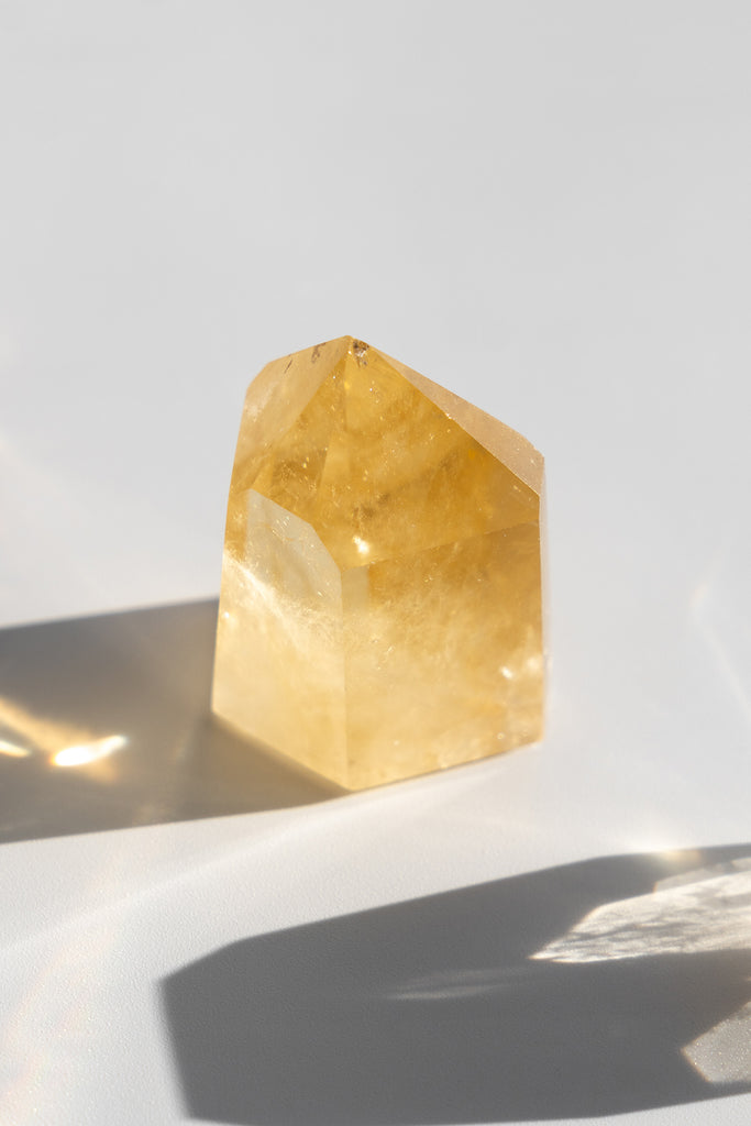 natural citrine point crystal