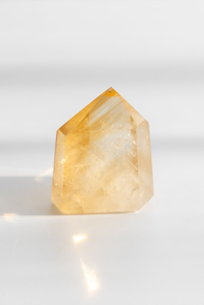natural citrine point crystal