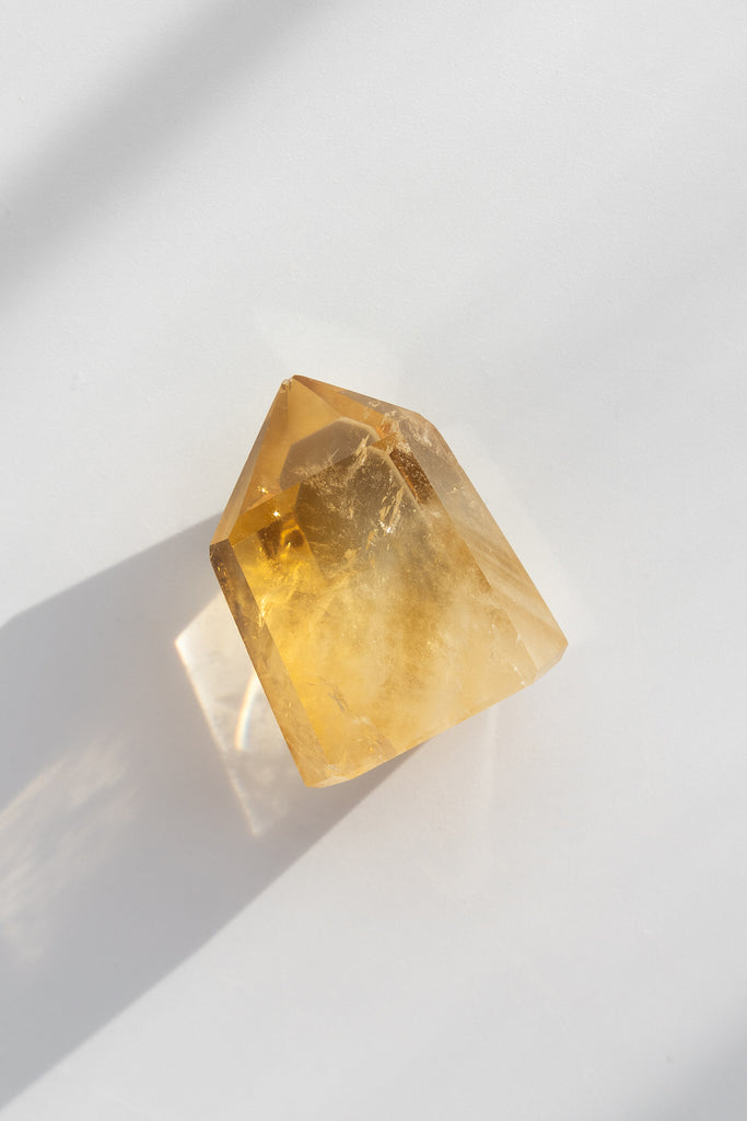 natural citrine point crystal