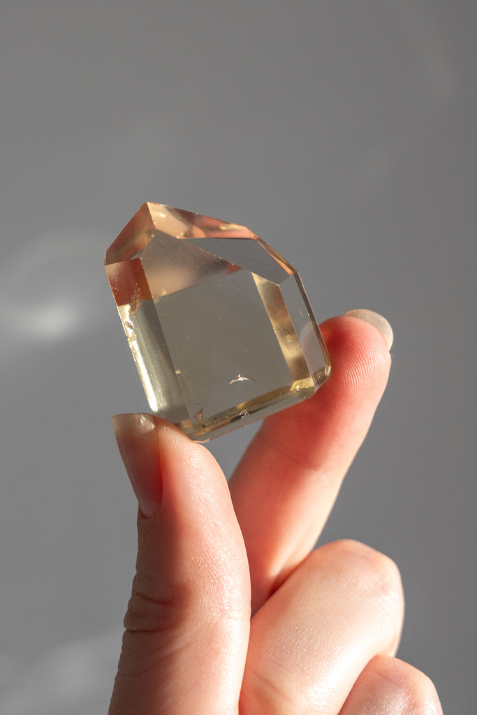 natural citrine point crystal