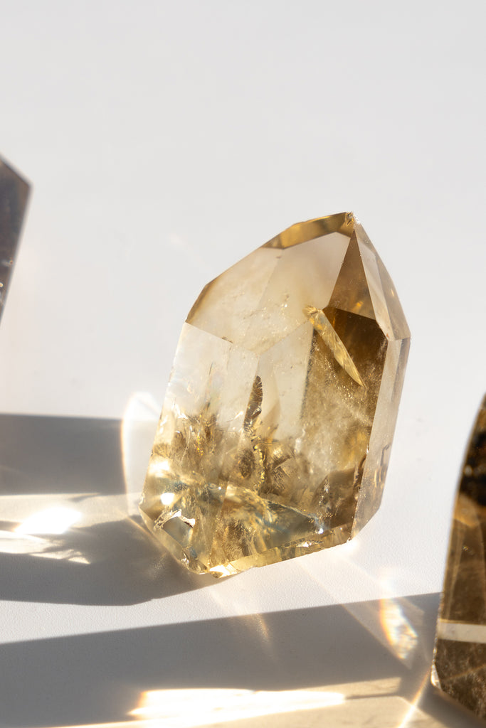 natural citrine point crystal
