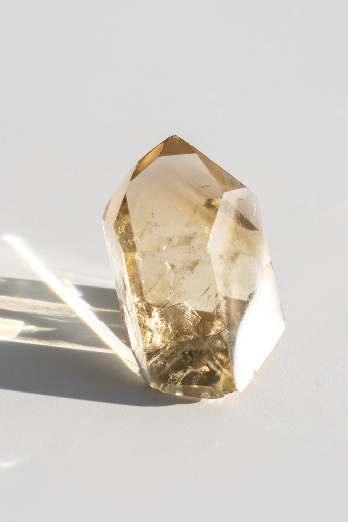 natural citrine point crystal