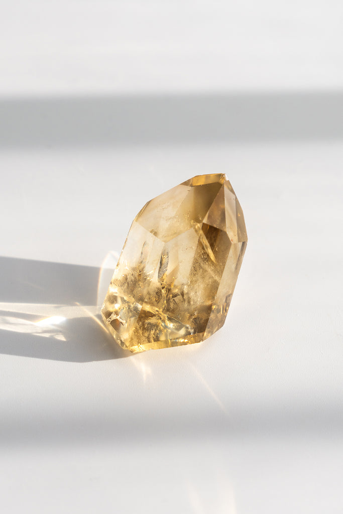 natural citrine point crystal