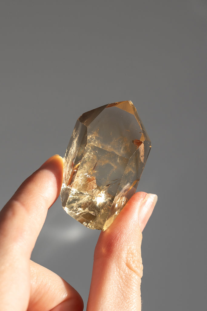 natural citrine point crystal