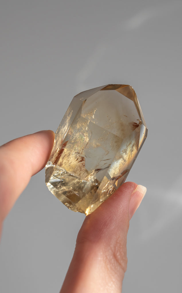 natural citrine point crystal