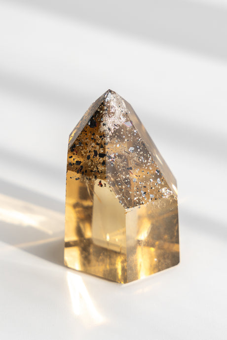 natural citrine harlequin point
