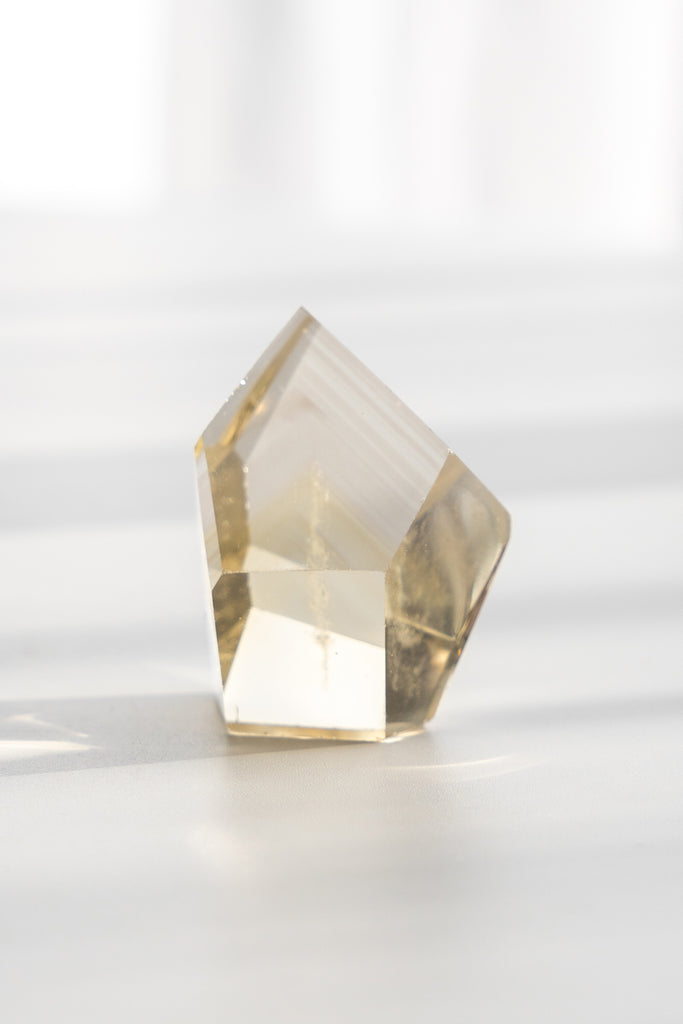 natural citrine point crystal