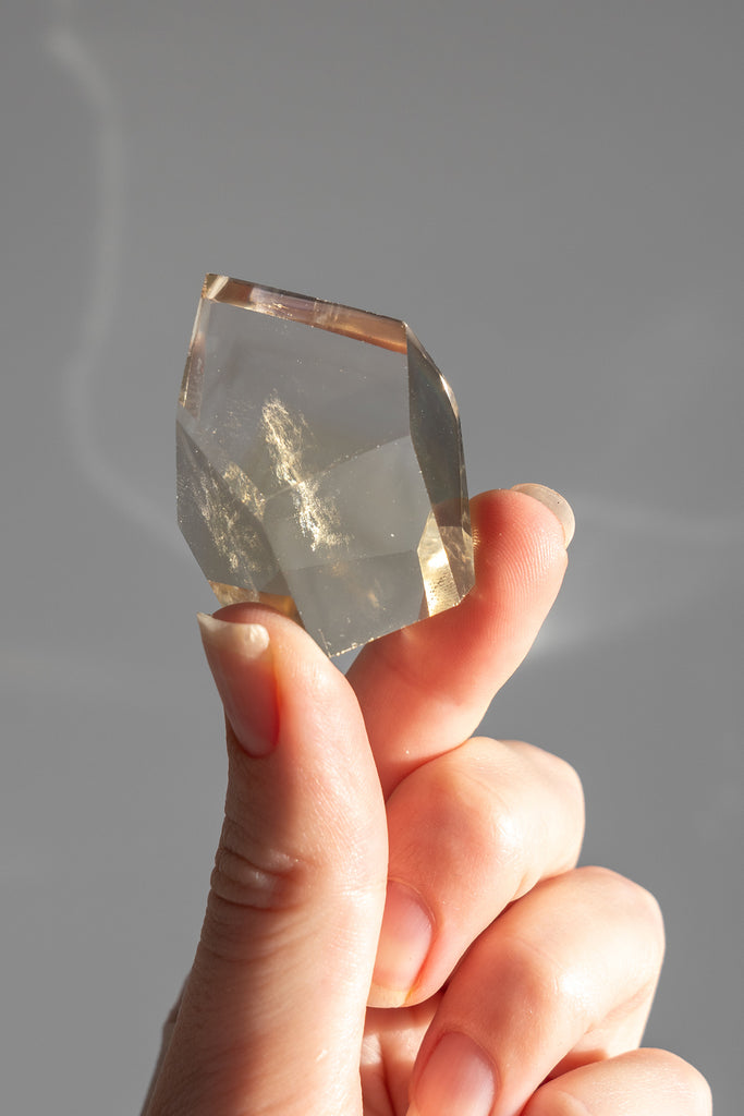 natural citrine point crystal