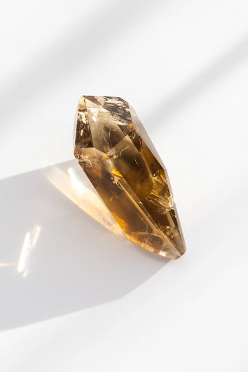 natural citrine point crystal