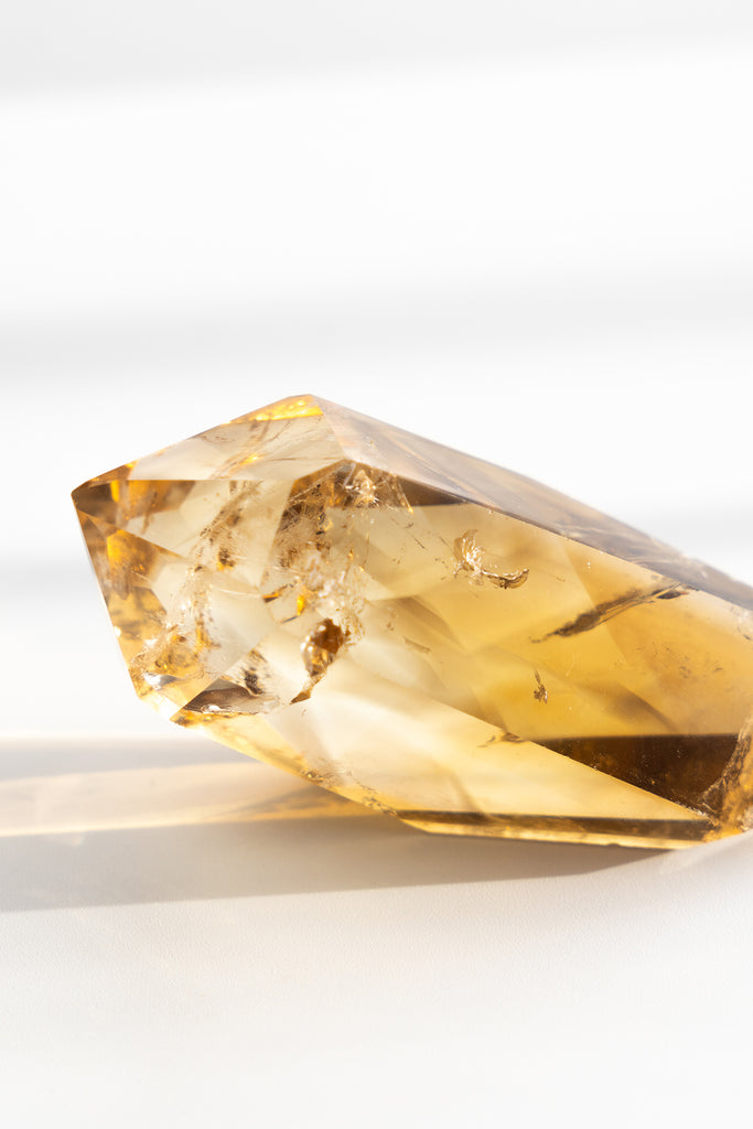natural citrine point crystal