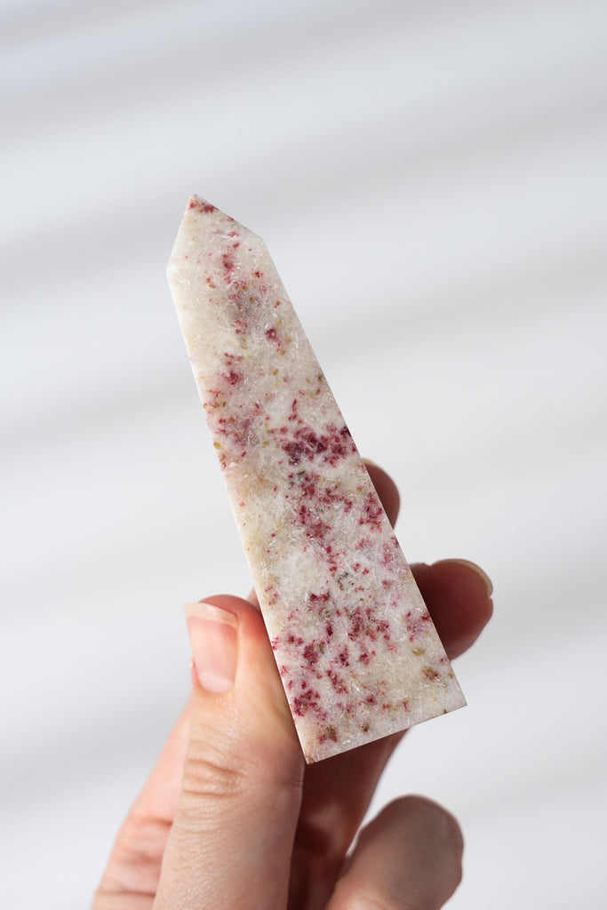 cinnabrite cherry blossom obelisk peru