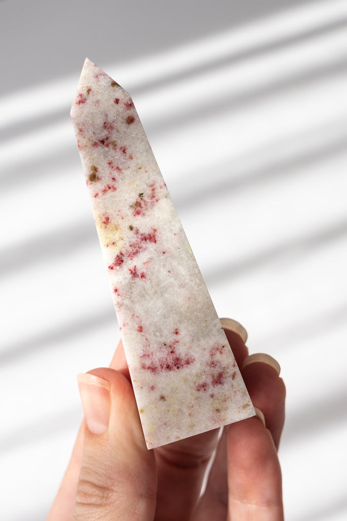 cinnabrite cherry blossom obelisk peru