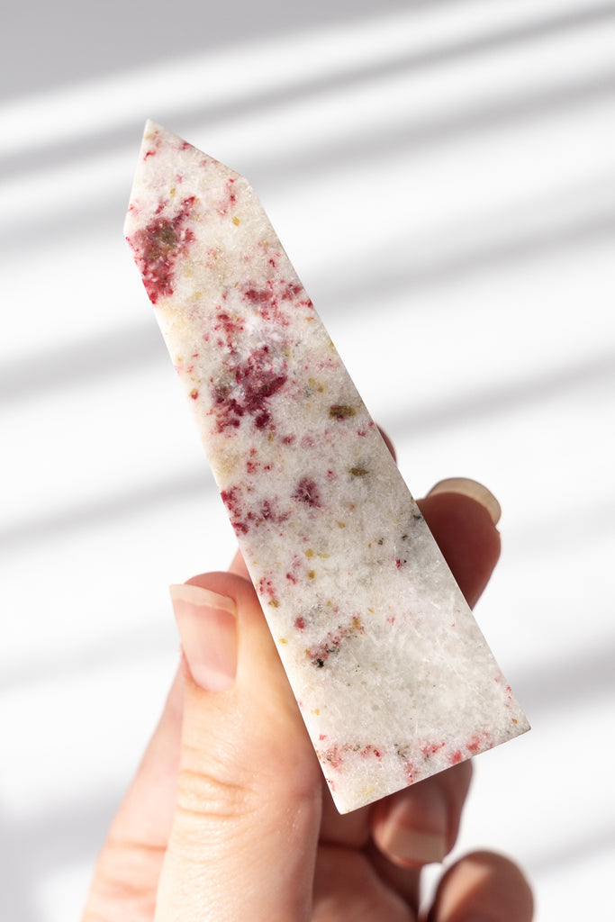 cinnabrite cherry blossom obelisk peru