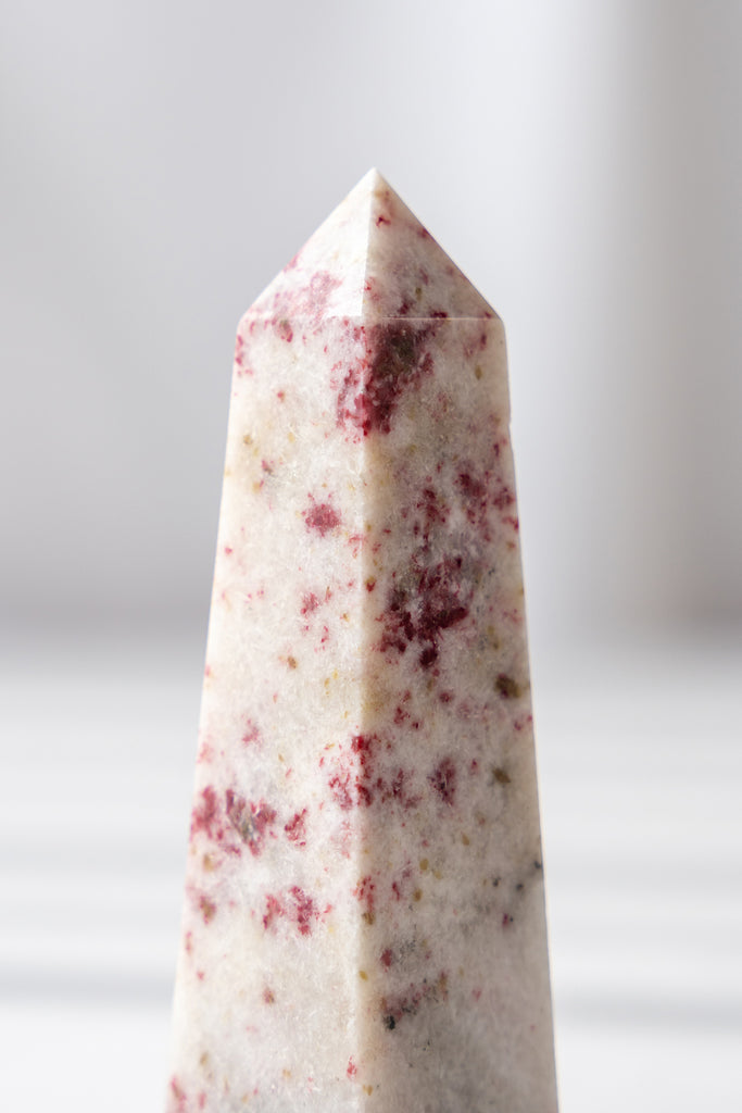 cinnabrite cherry blossom obelisk peru