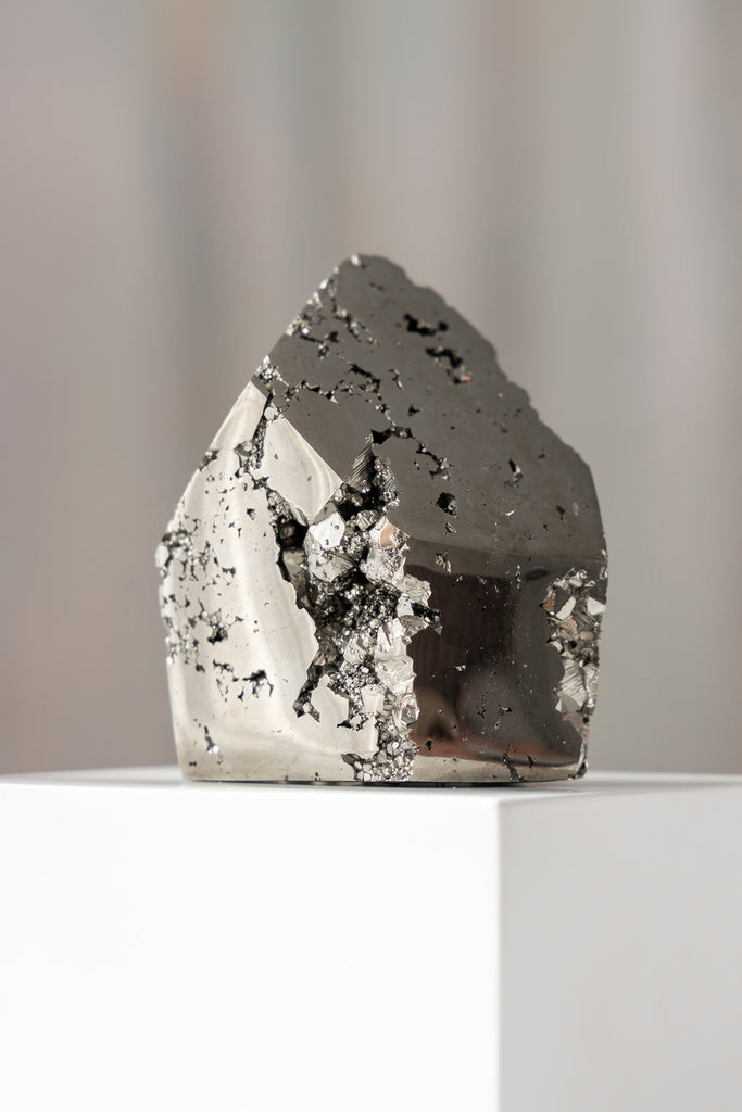 peruvian pyrite point freeform