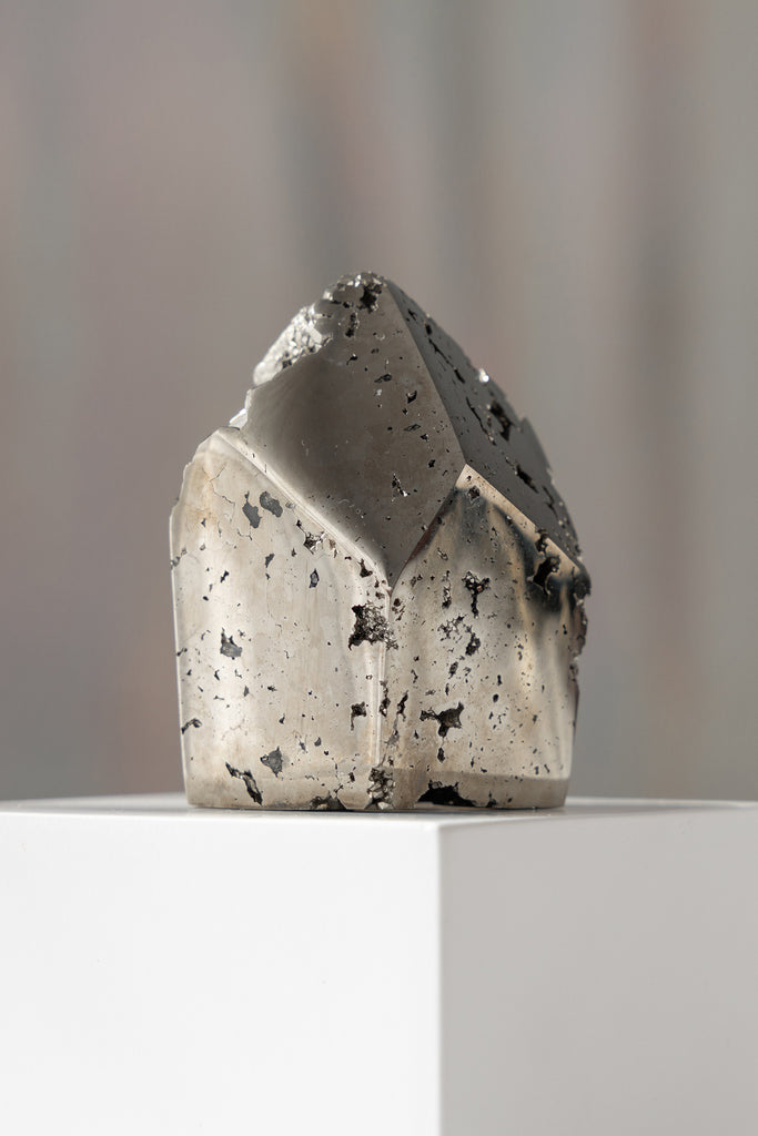 peruvian pyrite point freeform