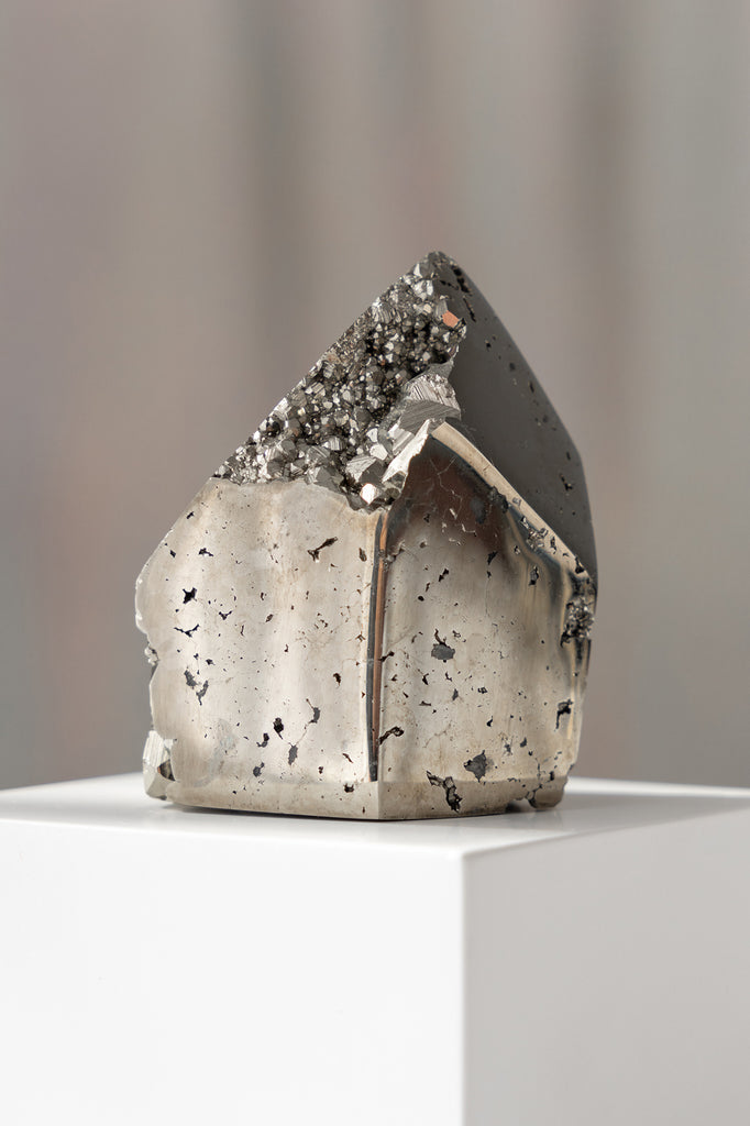 peruvian pyrite point freeform