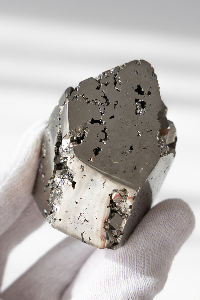 peruvian pyrite point freeform