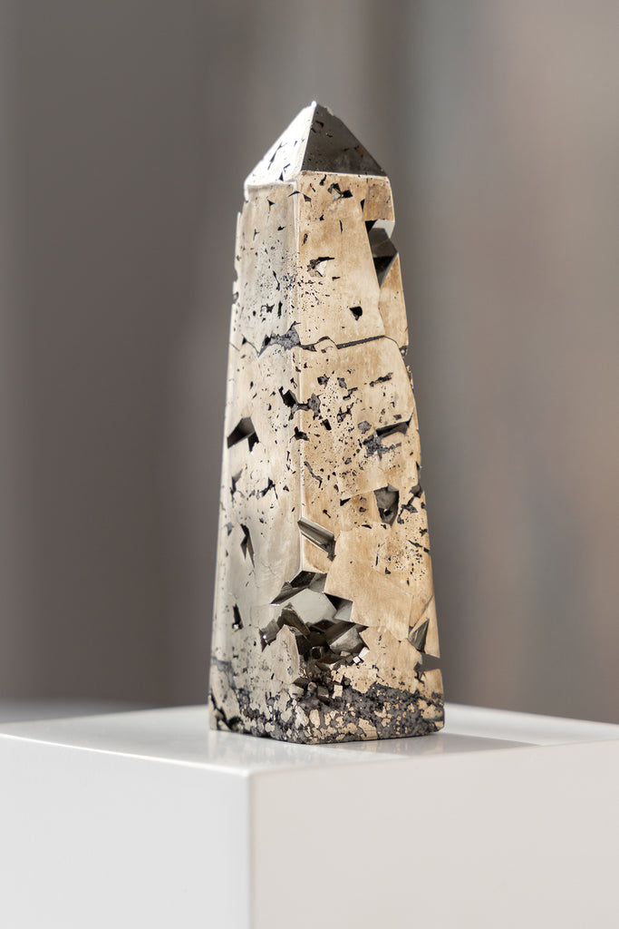 aaa peruvian pyrite obelisk