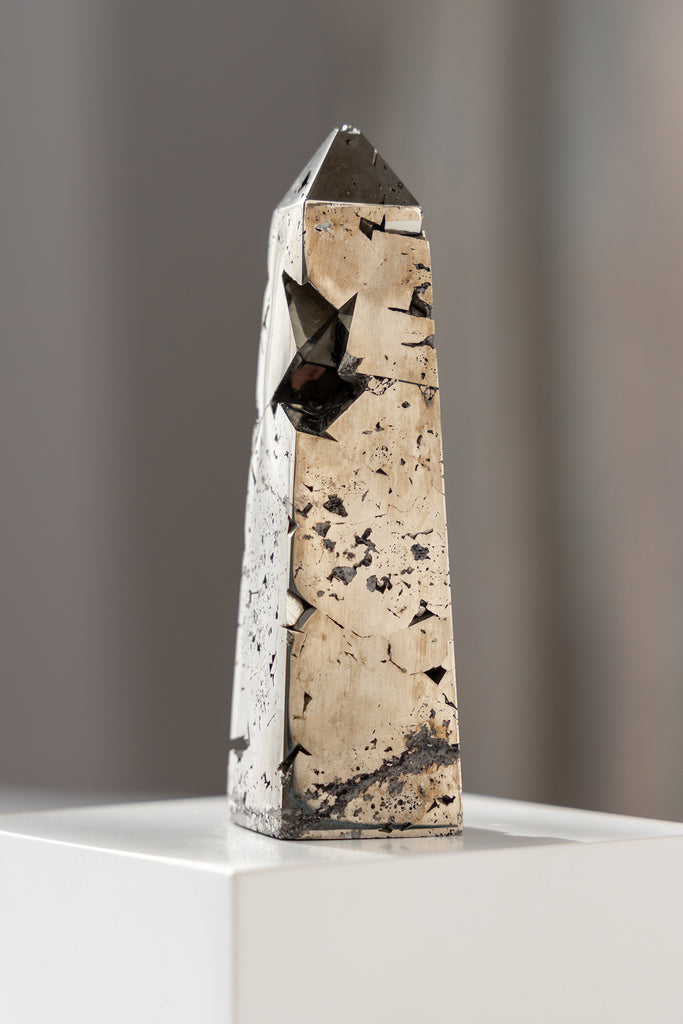 aaa peruvian pyrite obelisk