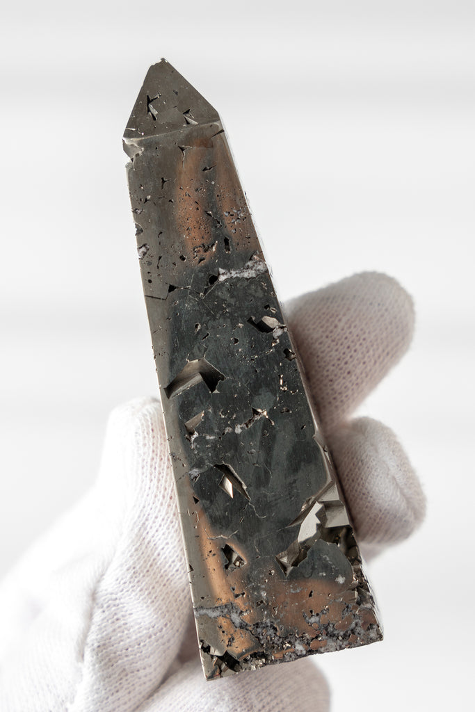 aaa peruvian pyrite obelisk