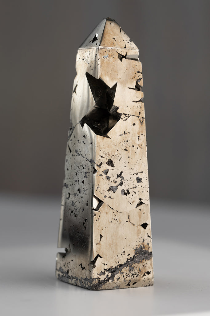 aaa peruvian pyrite obelisk