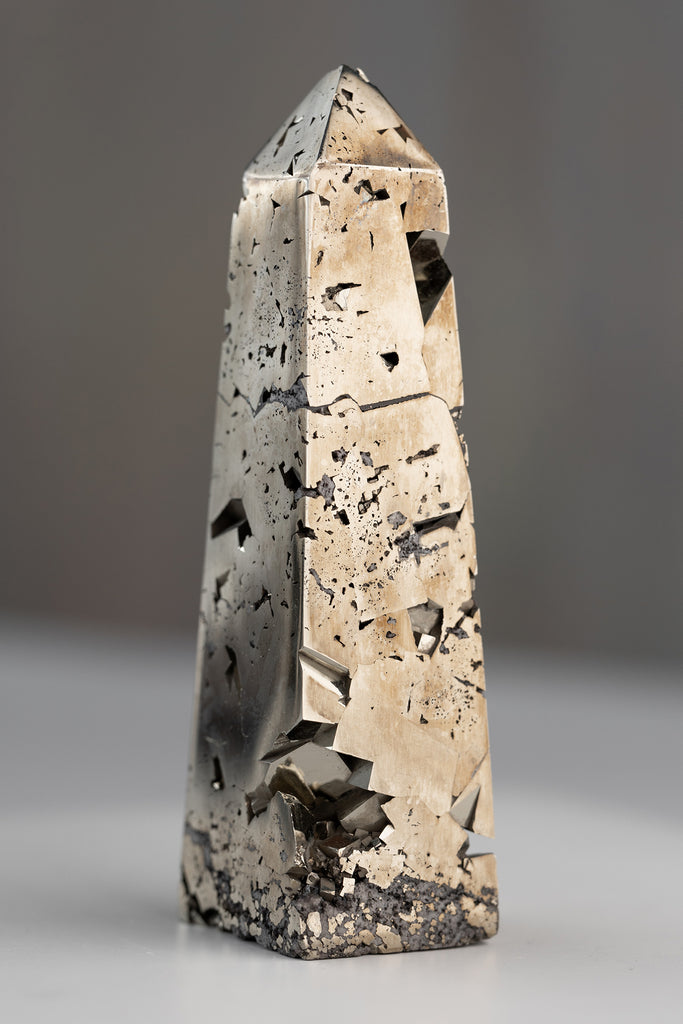 aaa peruvian pyrite obelisk