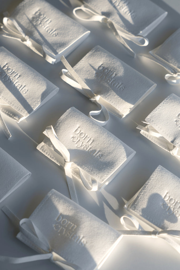 born crystals necklace pouches