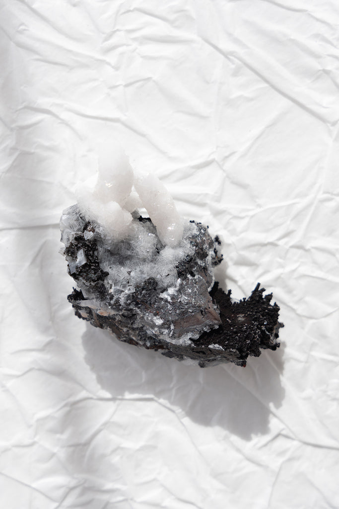 Goethite with Calcite specimen