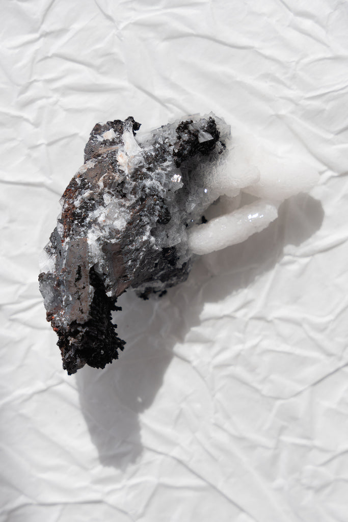 Goethite with Calcite specimen