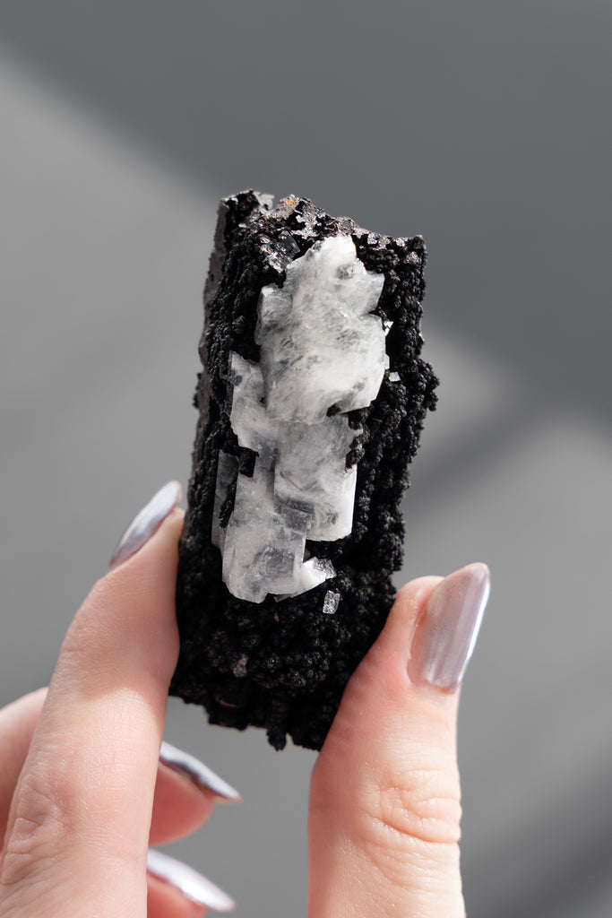 Goethite with Calcite specimen