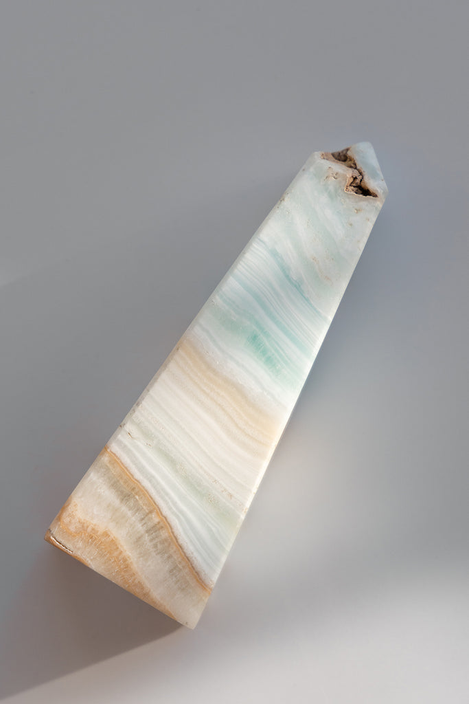 Caribbean Blue Calcite Obelisk Point