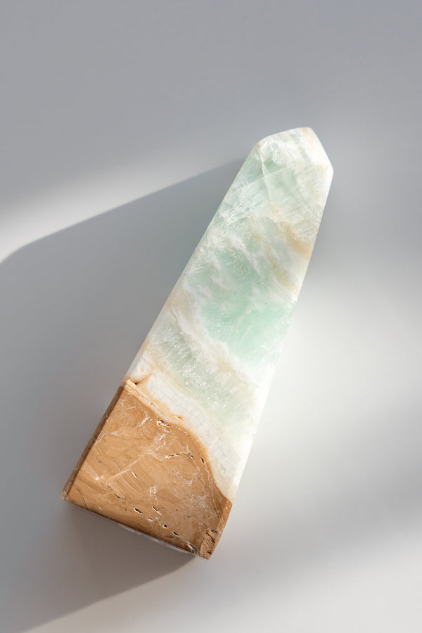 Caribbean Blue Calcite Obelisk Point