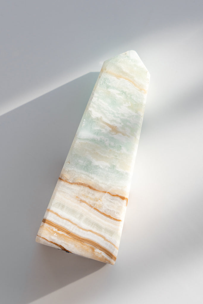Caribbean Blue Calcite Obelisk Point