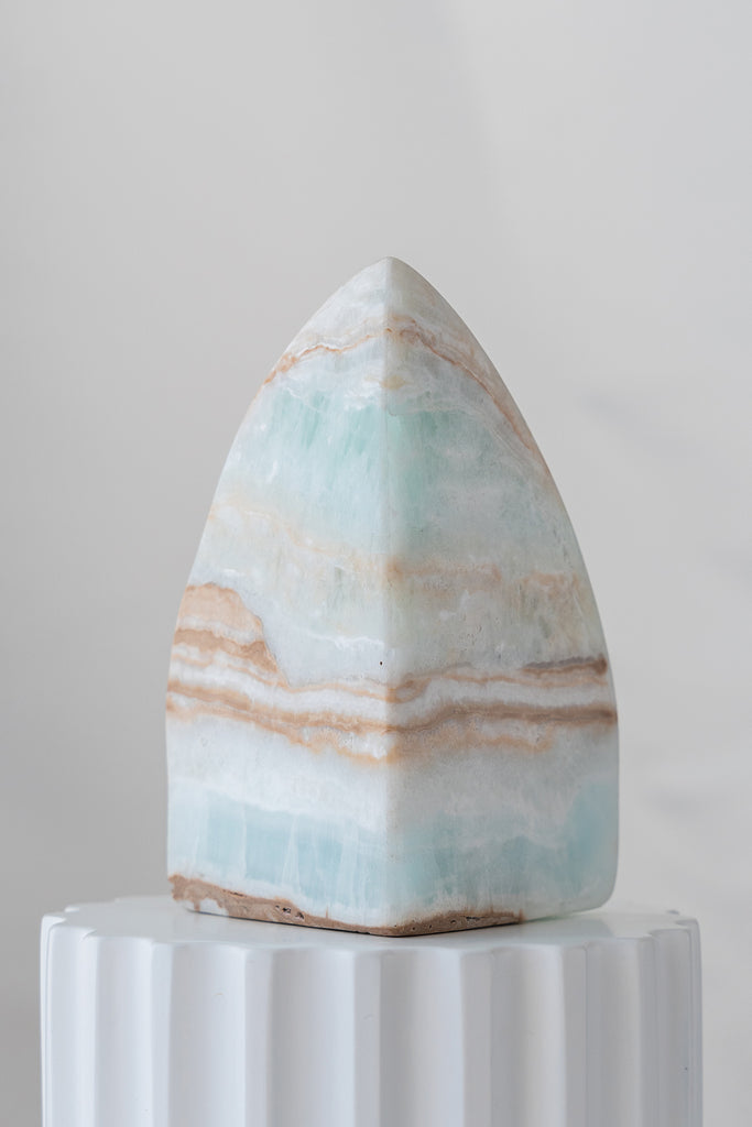 Caribbean Blue Calcite freeform