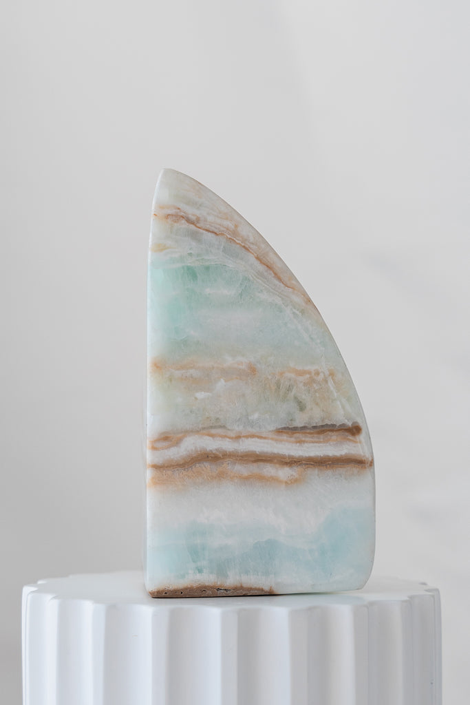 Caribbean Blue Calcite freeform