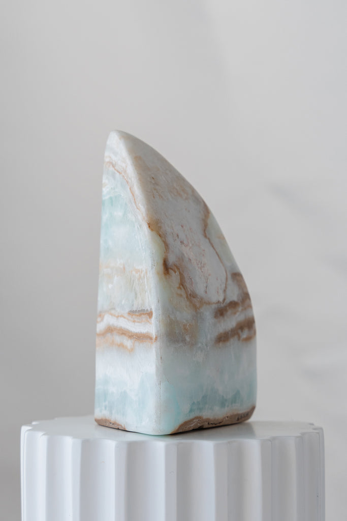 Caribbean Blue Calcite freeform