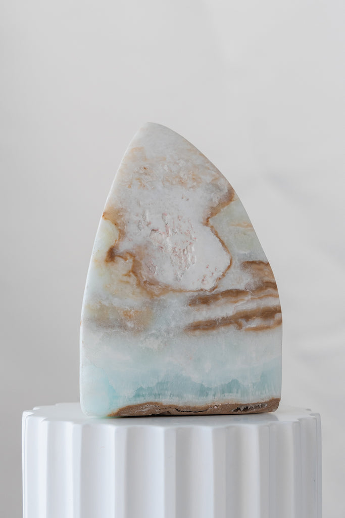 Caribbean Blue Calcite freeform