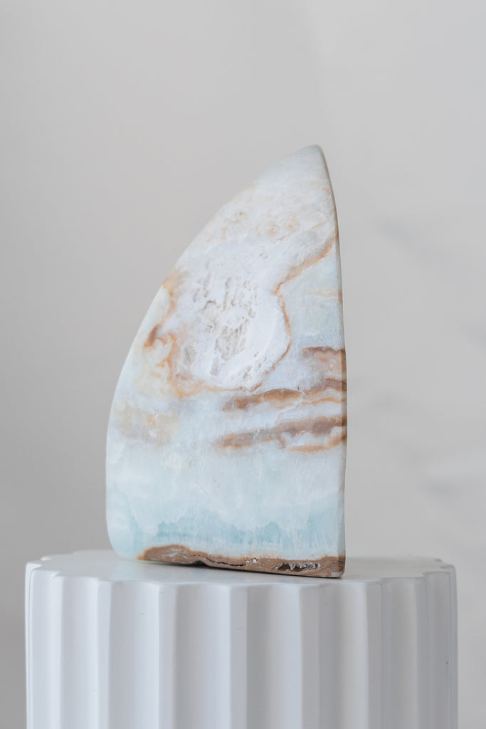 Caribbean Blue Calcite freeform