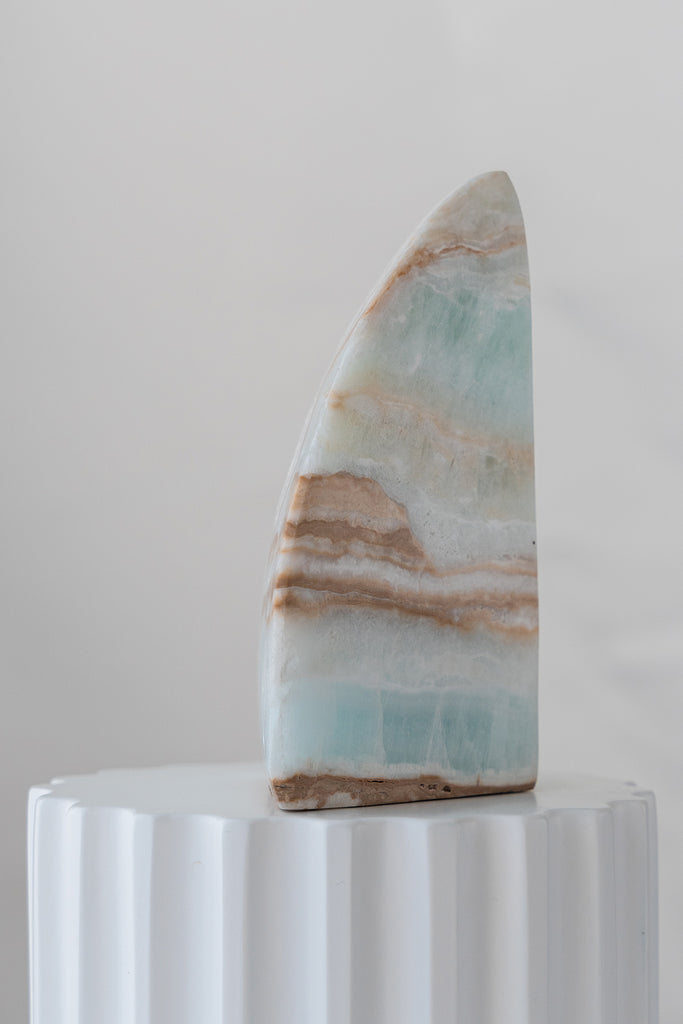 Caribbean Blue Calcite freeform