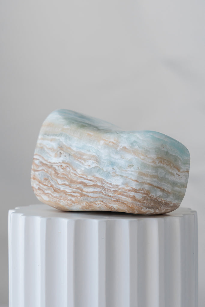 Caribbean Blue Calcite freeform